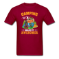 Camping Is Awesome - Beer - Unisex Classic T-Shirt - dark red