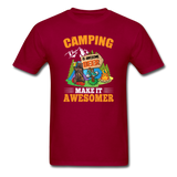 Camping Is Awesome - Beer - Unisex Classic T-Shirt - dark red