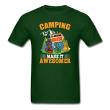 Camping Is Awesome - Beer - Unisex Classic T-Shirt - forest green