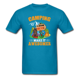 Camping Is Awesome - Beer - Unisex Classic T-Shirt - turquoise