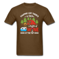 Camping - Bottle Of Wine - Unisex Classic T-Shirt - brown