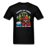Camping - Bottle Of Wine - Unisex Classic T-Shirt - black