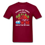 Camping - Bottle Of Wine - Unisex Classic T-Shirt - burgundy