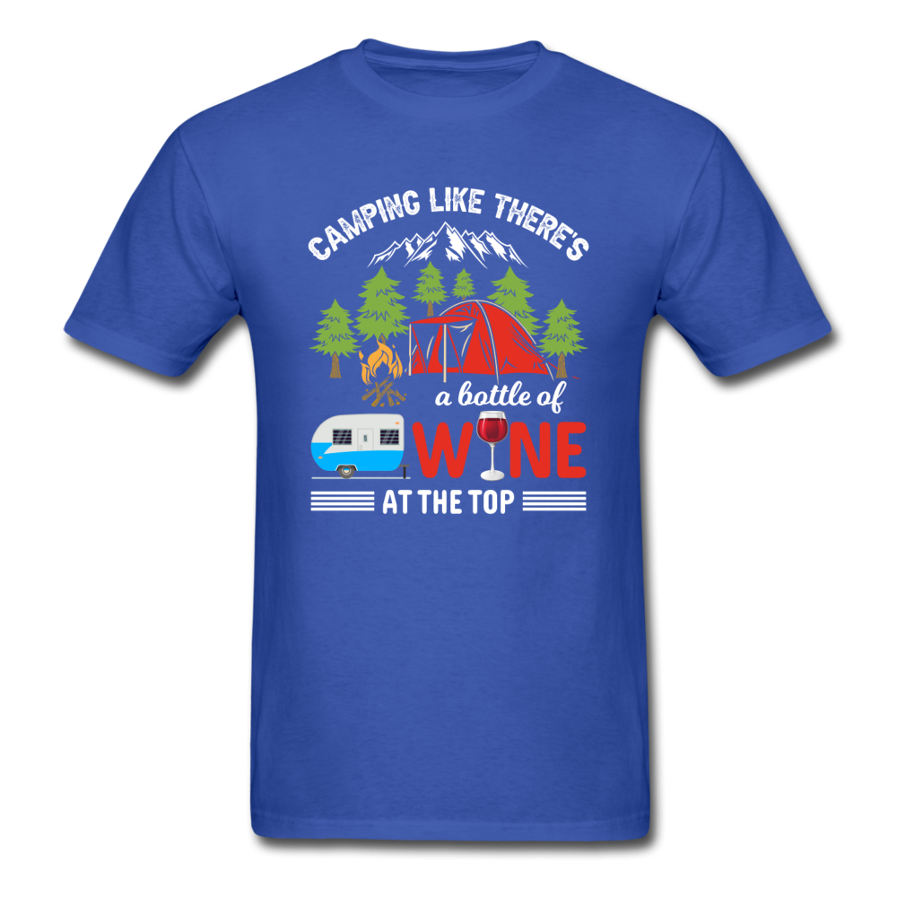 Camping - Bottle Of Wine - Unisex Classic T-Shirt - royal blue