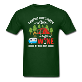 Camping - Bottle Of Wine - Unisex Classic T-Shirt - forest green