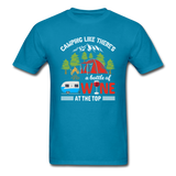 Camping - Bottle Of Wine - Unisex Classic T-Shirt - turquoise
