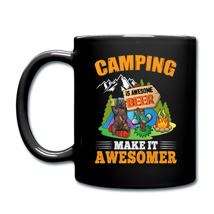 Camping Is Awesome - Beer - Full Color Mug - black