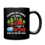 Camping - Bottle Of Wine - Full Color Mug - black