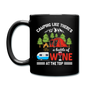 Camping - Bottle Of Wine - Full Color Mug - black