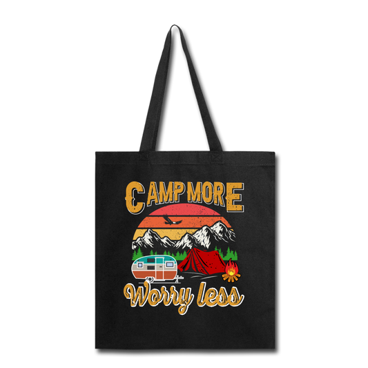 Camp More Worry Less - Tote Bag - black