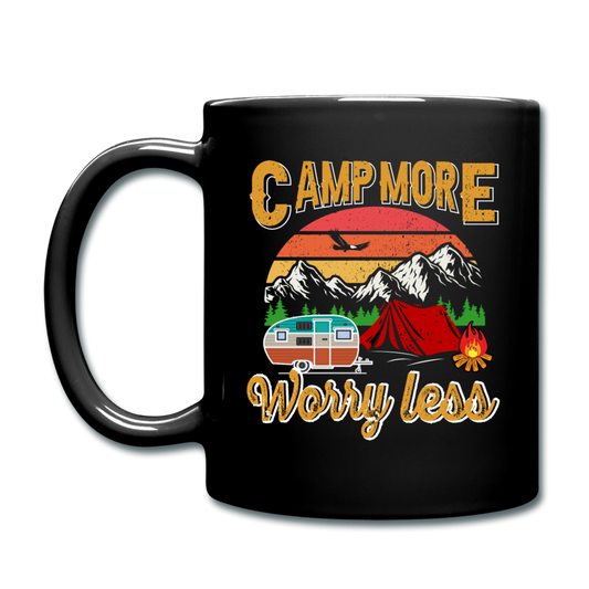 Camp More Worry Less - Full Color Mug - black