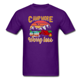 Camp More Worry Less - Unisex Classic T-Shirt - purple