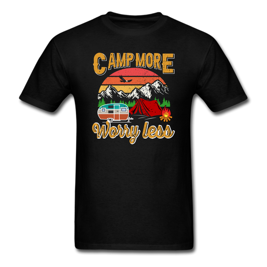 Camp More Worry Less - Unisex Classic T-Shirt - black