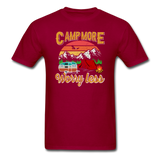 Camp More Worry Less - Unisex Classic T-Shirt - dark red