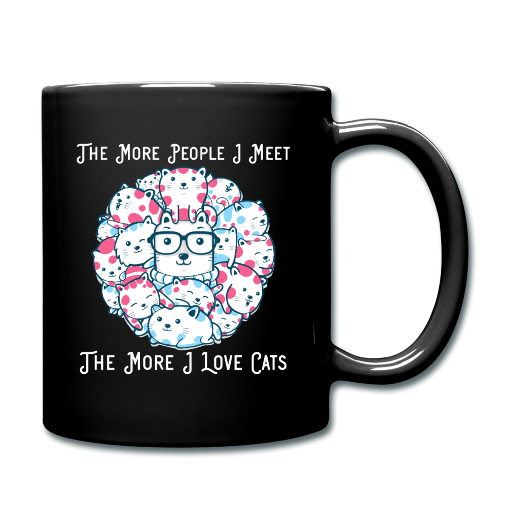 The More People I Meet - Cats - White - Full Color Mug - black