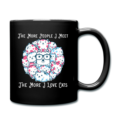 The More People I Meet - Cats - White - Full Color Mug - black