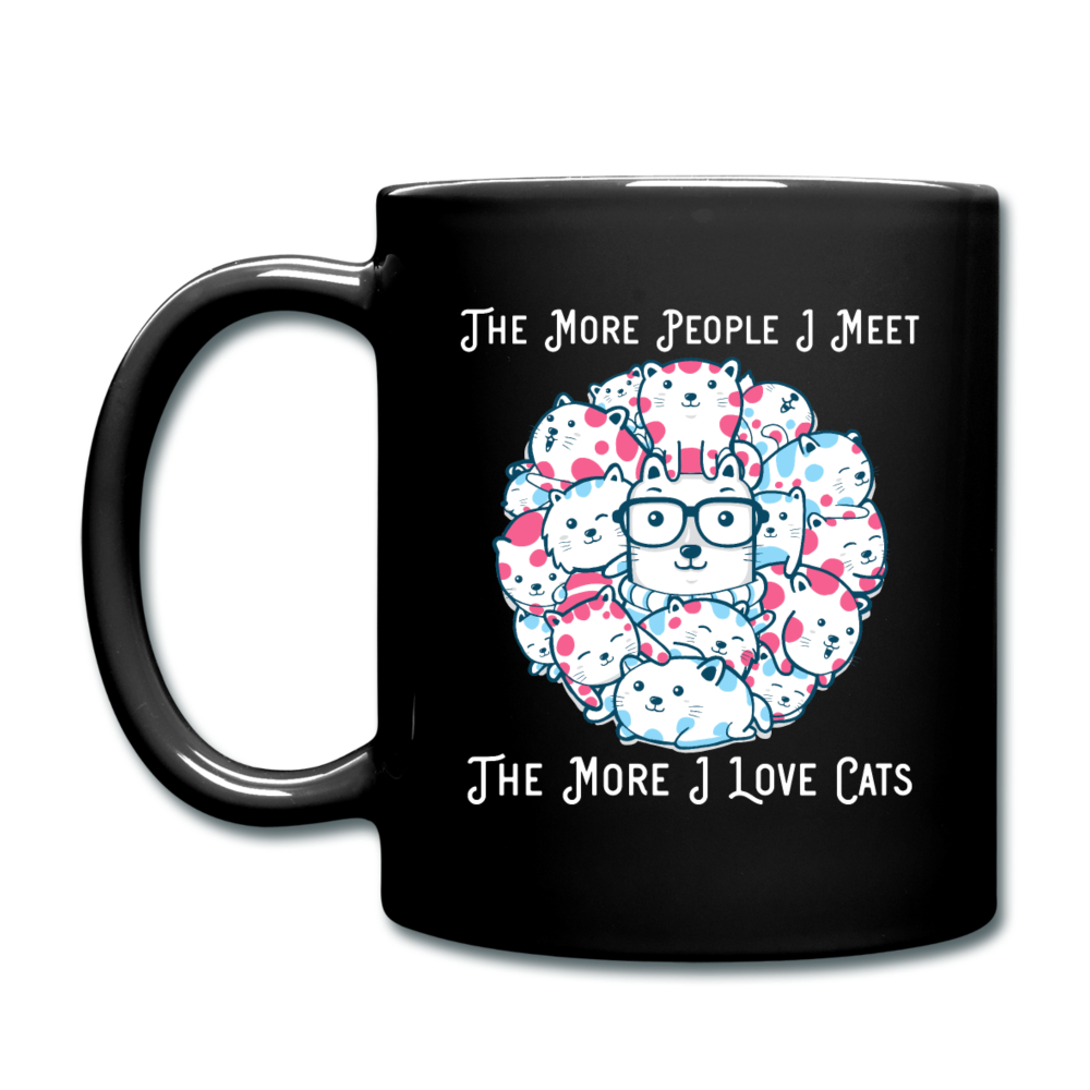 The More People I Meet - Cats - White - Full Color Mug - black