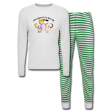 I would Spend 9 Lives WIth You - Unisex Pajama Set - white/green stripe