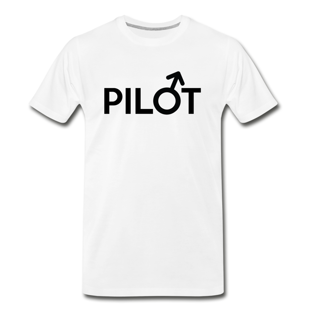 Pilot - Male - Black - Men's Premium T-Shirt - white