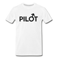 Pilot - Male - Black - Men's Premium T-Shirt - white