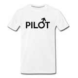 Pilot - Male - Black - Men's Premium T-Shirt - white