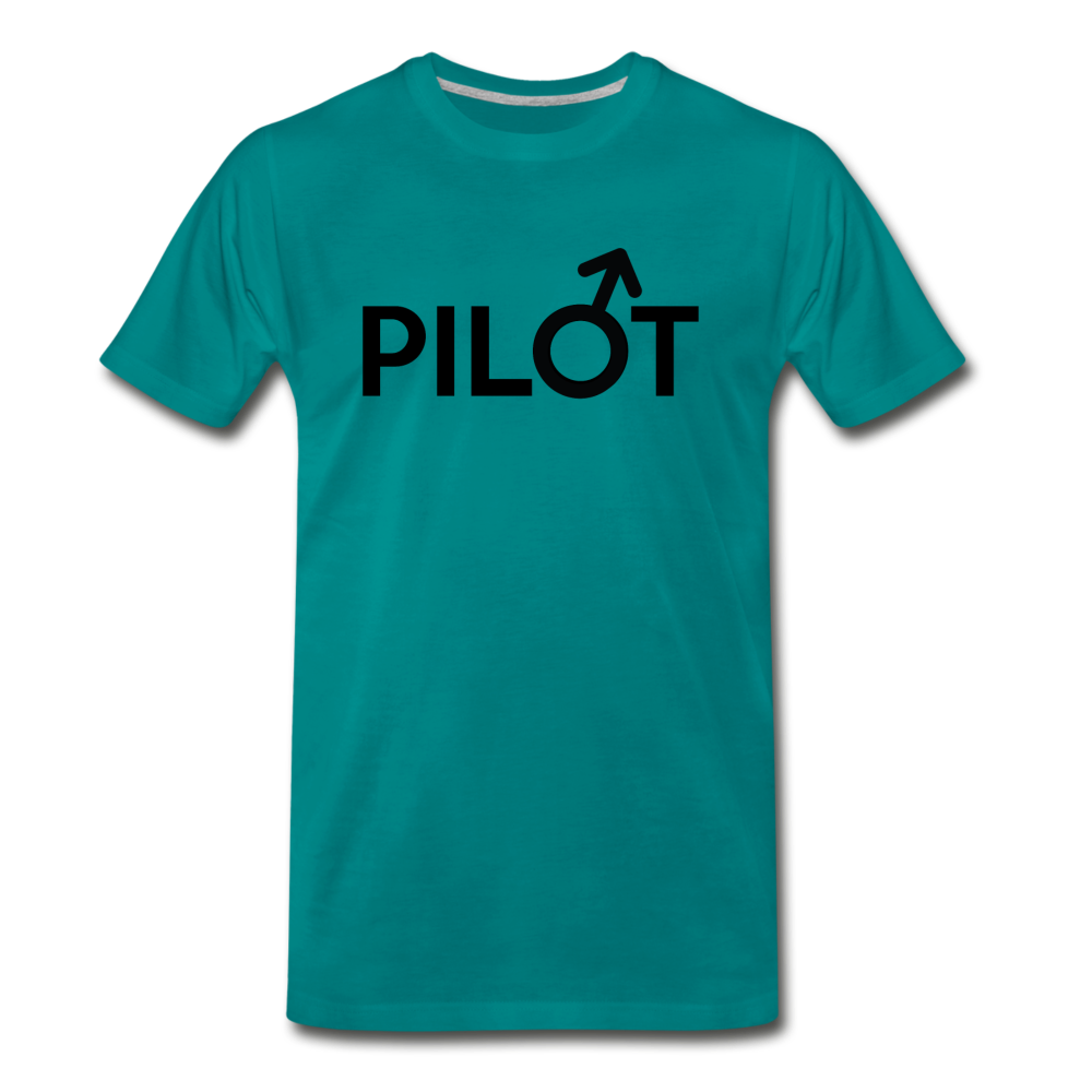 Pilot - Male - Black - Men's Premium T-Shirt - teal