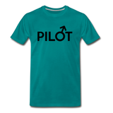 Pilot - Male - Black - Men's Premium T-Shirt - teal