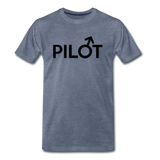 Pilot - Male - Black - Men's Premium T-Shirt - heather blue