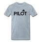 Pilot - Male - Black - Men's Premium T-Shirt - heather ice blue