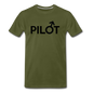 Pilot - Male - Black - Men's Premium T-Shirt - olive green