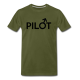 Pilot - Male - Black - Men's Premium T-Shirt - olive green