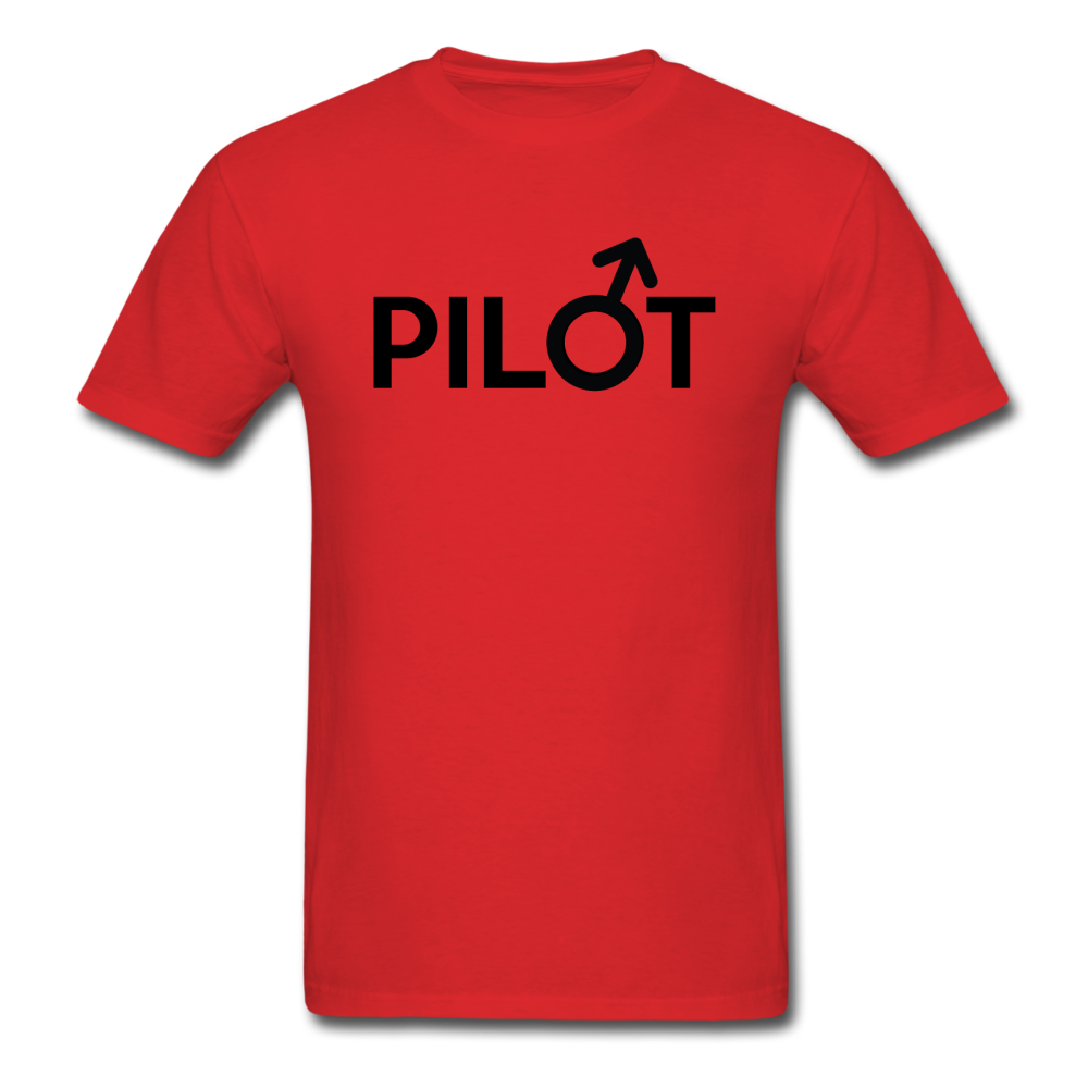 Pilot - Male - Black - Unisex Classic T-Shirt - red