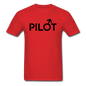 Pilot - Male - Black - Unisex Classic T-Shirt - red