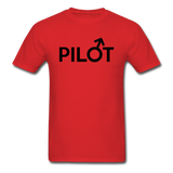Pilot - Male - Black - Unisex Classic T-Shirt - red