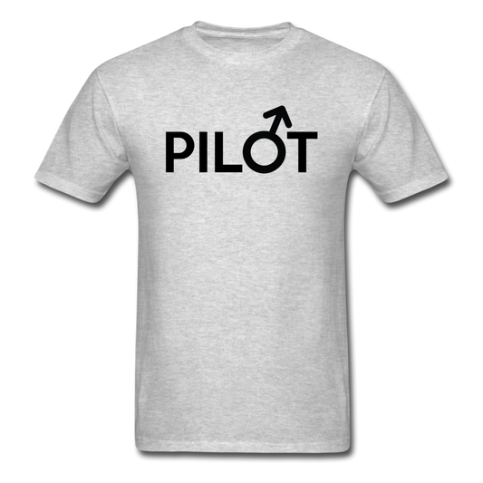 Pilot - Male - Black - Unisex Classic T-Shirt - heather gray