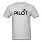 Pilot - Male - Black - Unisex Classic T-Shirt - heather gray