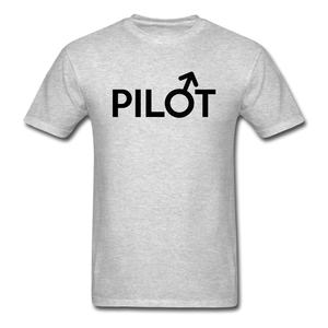 Pilot - Male - Black - Unisex Classic T-Shirt - heather gray