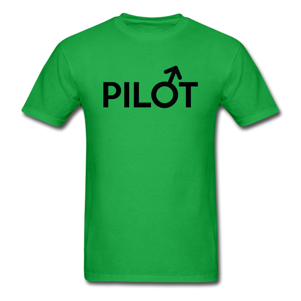 Pilot - Male - Black - Unisex Classic T-Shirt - bright green