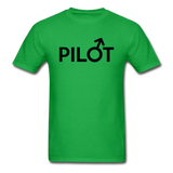 Pilot - Male - Black - Unisex Classic T-Shirt - bright green