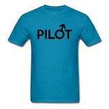 Pilot - Male - Black - Unisex Classic T-Shirt - turquoise