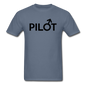 Pilot - Male - Black - Unisex Classic T-Shirt - denim