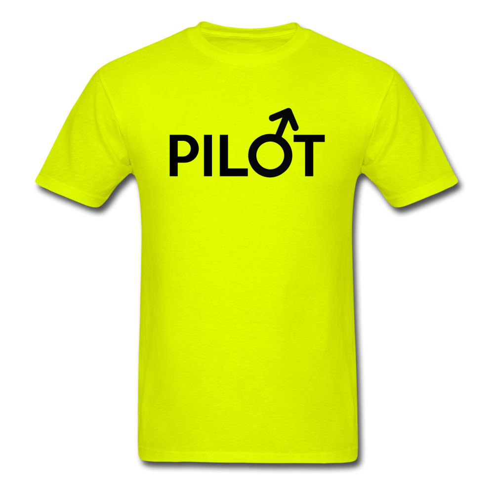 Pilot - Male - Black - Unisex Classic T-Shirt - safety green