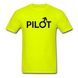 Pilot - Male - Black - Unisex Classic T-Shirt - safety green