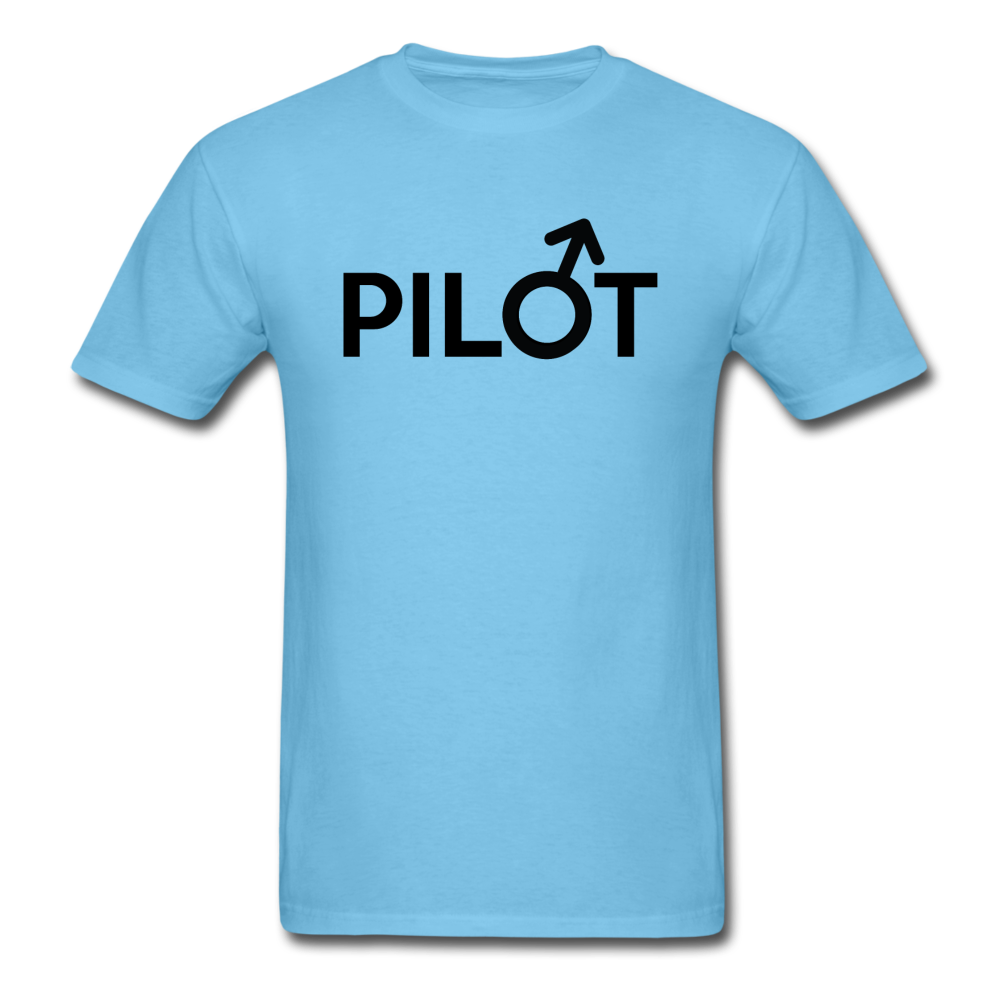 Pilot - Male - Black - Unisex Classic T-Shirt - aquatic blue