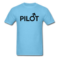 Pilot - Male - Black - Unisex Classic T-Shirt - aquatic blue