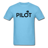 Pilot - Male - Black - Unisex Classic T-Shirt - aquatic blue
