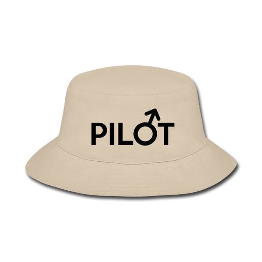 Pilot - Male - Black - Bucket Hat - cream