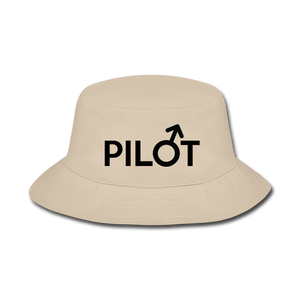 Pilot - Male - Black - Bucket Hat - cream