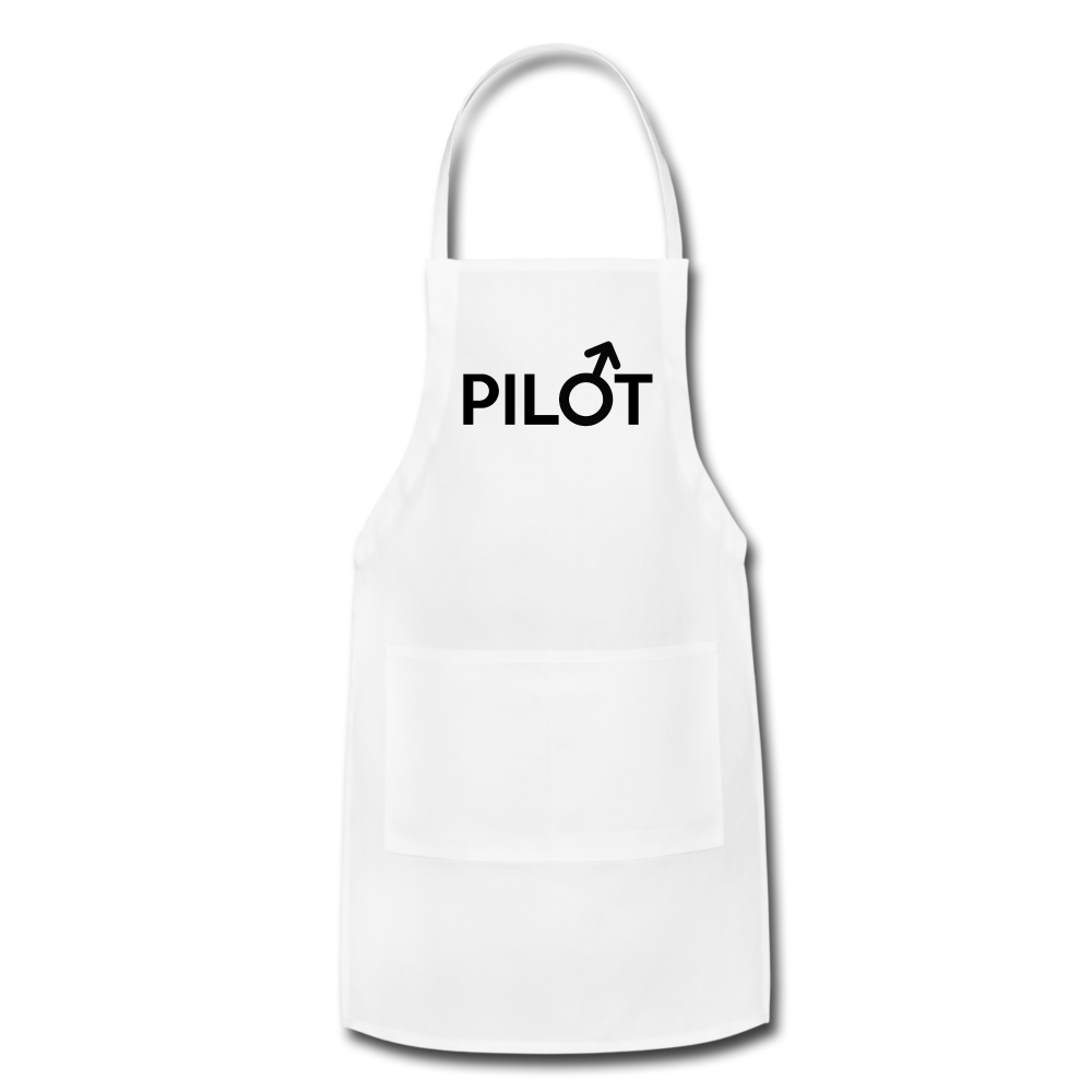 Pilot - Male - Black - Adjustable Apron - white