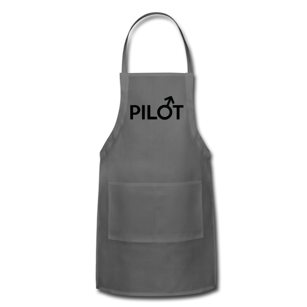 Pilot - Male - Black - Adjustable Apron - charcoal